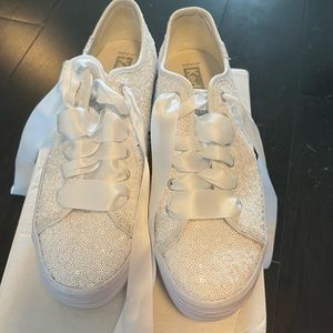 Keds Platform White Sparkle Sneaker